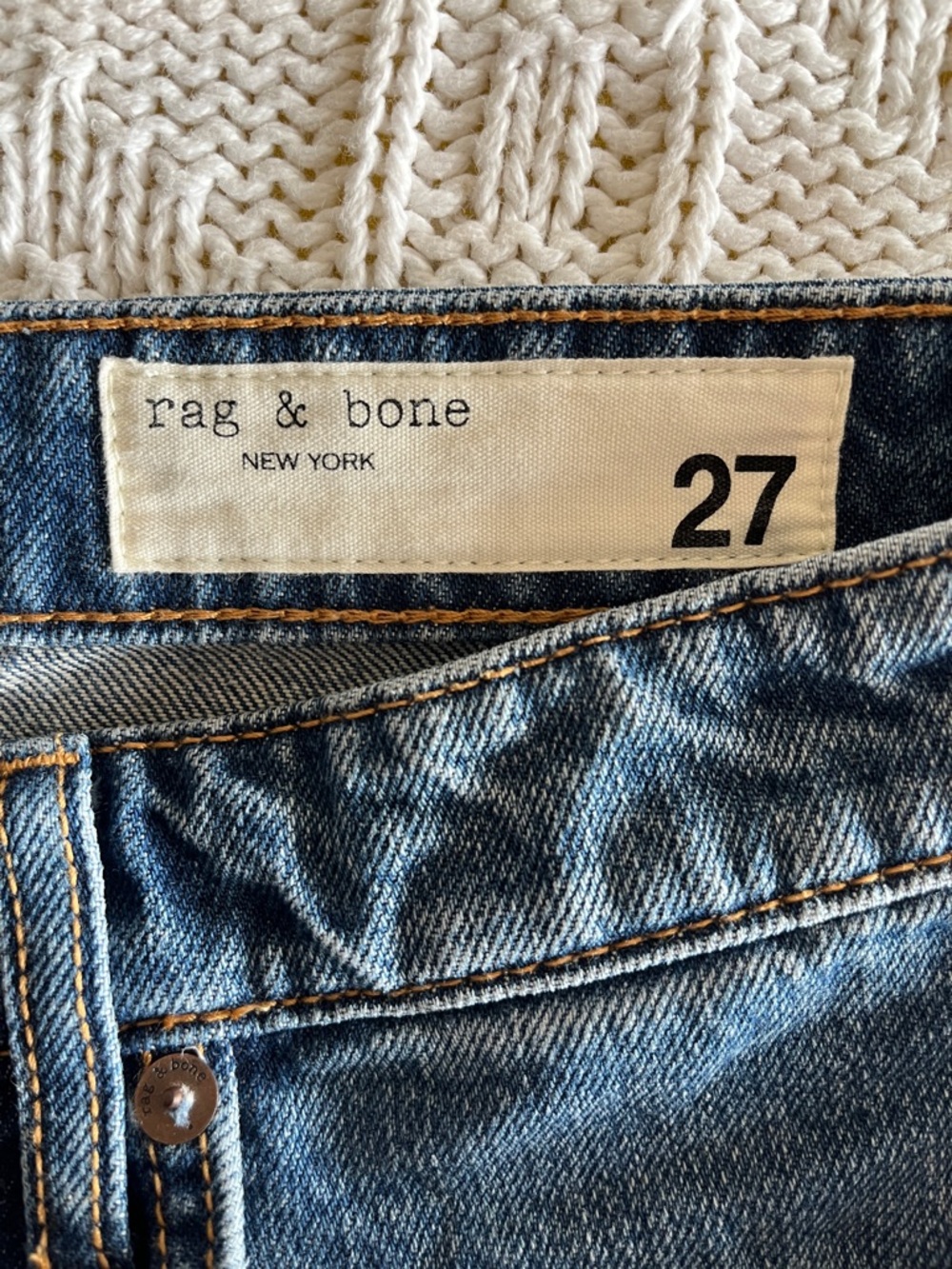 Rag & Bone Rosa Mid-Rise Boyfriend in Clover Sz 27 - Picture 7 of 16